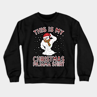 This Is My Christmas Workout Pajama Shirt Xmas Snowman Gift Crewneck Sweatshirt